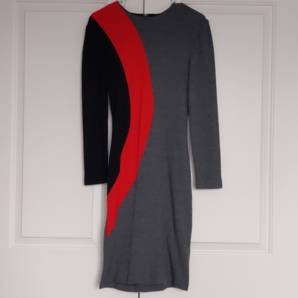 Vintage 80's Colorblock Sweater Dress